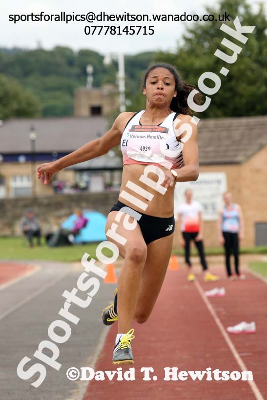 Senior womens long jump, EAP International Combined Events, Hexham Northumberland. Photo: David T. Hewitson/Sports for All Pics